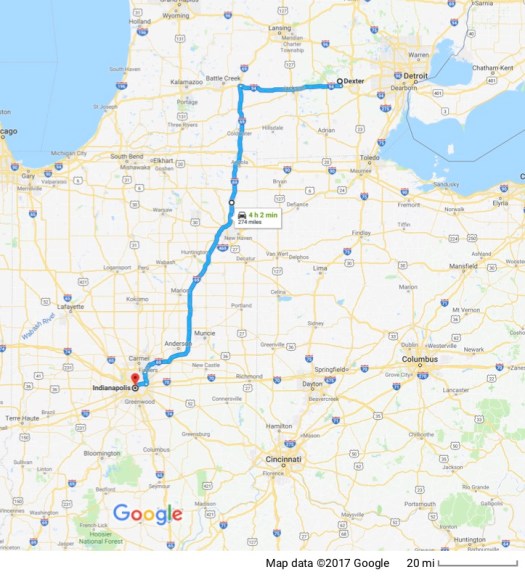 Dexter to Inianapolis