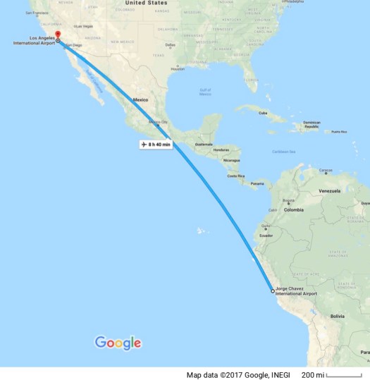 Lima to Los Angeles
