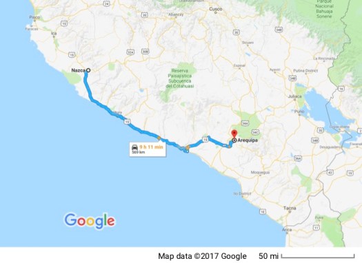 Nazca to Arequipa