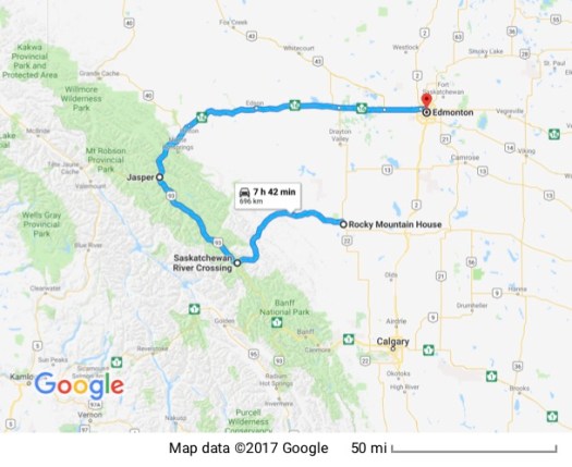 Rocky Mountain House to Edmonton