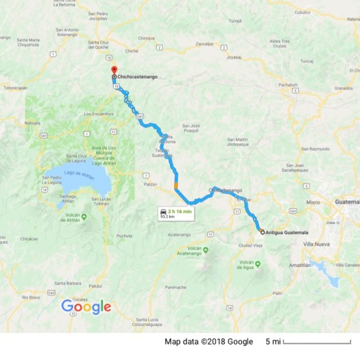 Antigua to Chichicastenango