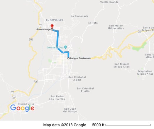 Antigua to Jocotenango
