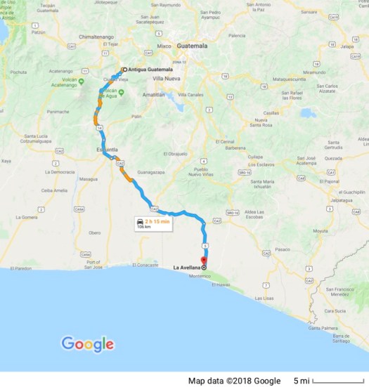 Antigua to La Avellana