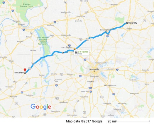 Cave City to McKenzie