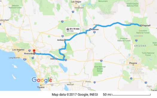Flagstaff to Riverside
