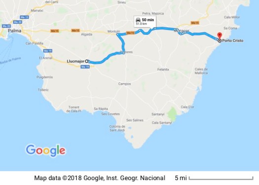 Llucmajor to Porto Cristo