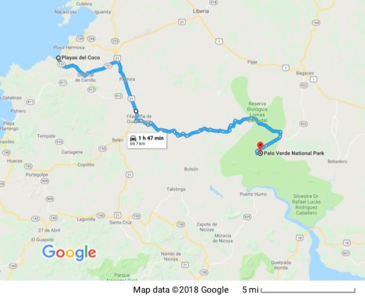 Playas de Coco to Palo Verde