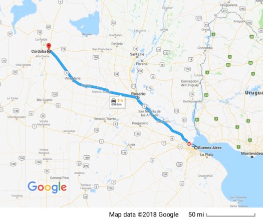 Buenos Aires to Cordoba
