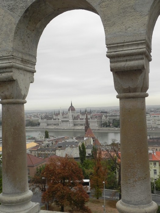 Parliment Through Fisherman's Bastion Collonades