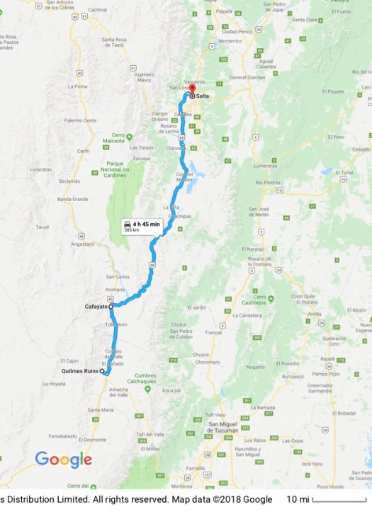 Cafayate to Quilmes to Salta