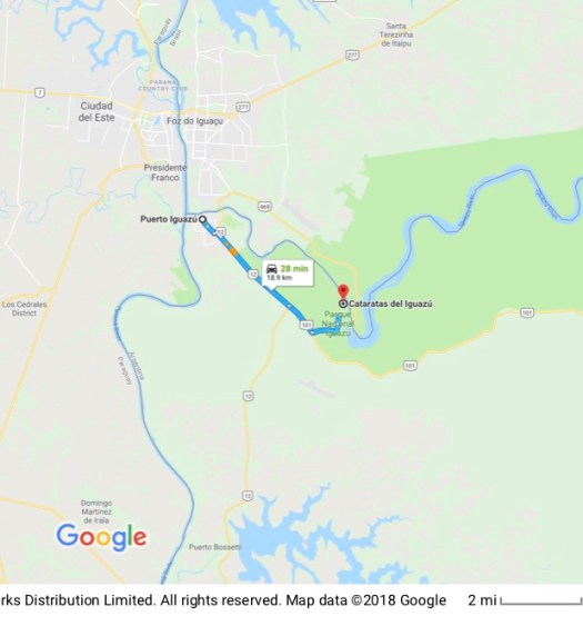 Puerto Iguazu to Cataratas