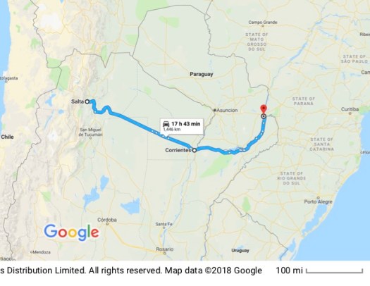 Salta to Puerto Iguazu