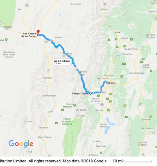 Salta to San Antonio de los Cobres