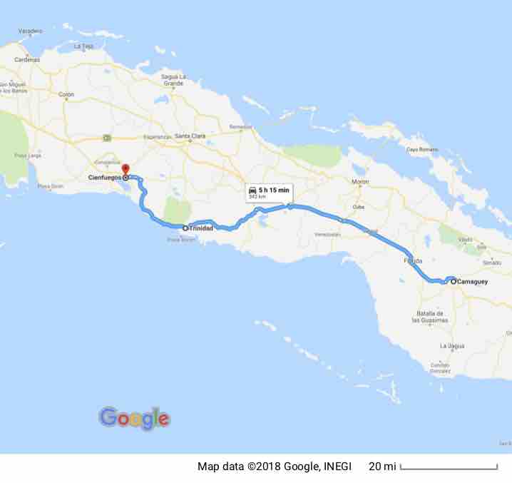 Camaguey to Cienfuegos