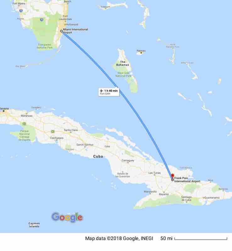 MIA to Holguin